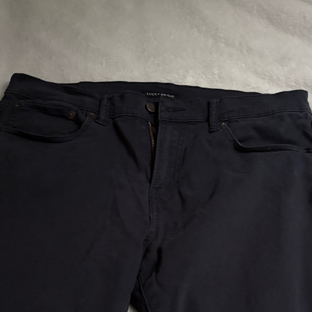 Lucky Brand Dark Blue Trousers With Brown Label Lucky Brand Dark Blue Trousers With Brown Label